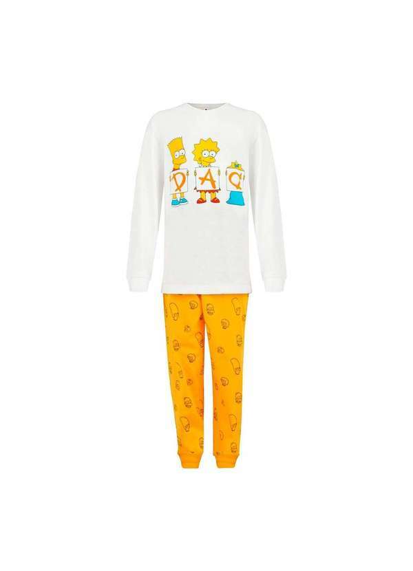 Hering - Pijama Longo Infantil Unissex os Simpsons Amarelo