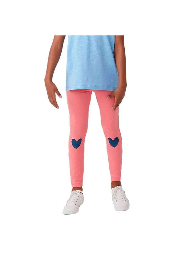 Hering - Calça Legging Infantil Menina Estampada Hering Kids Rosa