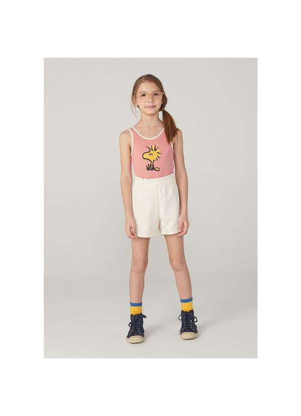 Hering - Conjunto Infantil Menina Snoopy com Body Rosa