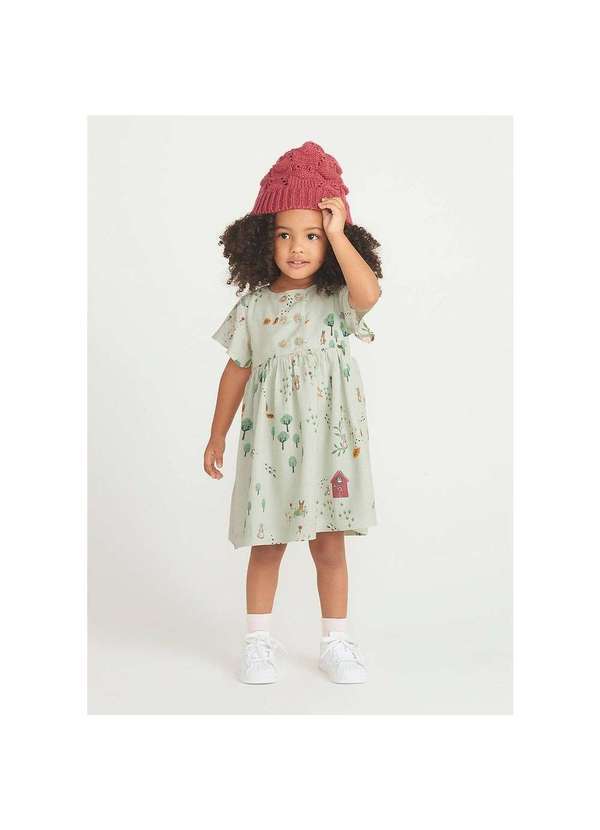 Hering - Vestido Bebê Estampado Verde