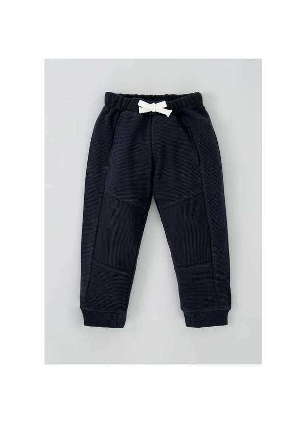 Hering - Calça Bebê Menino Jogger em Moletom Cinza-Escuro