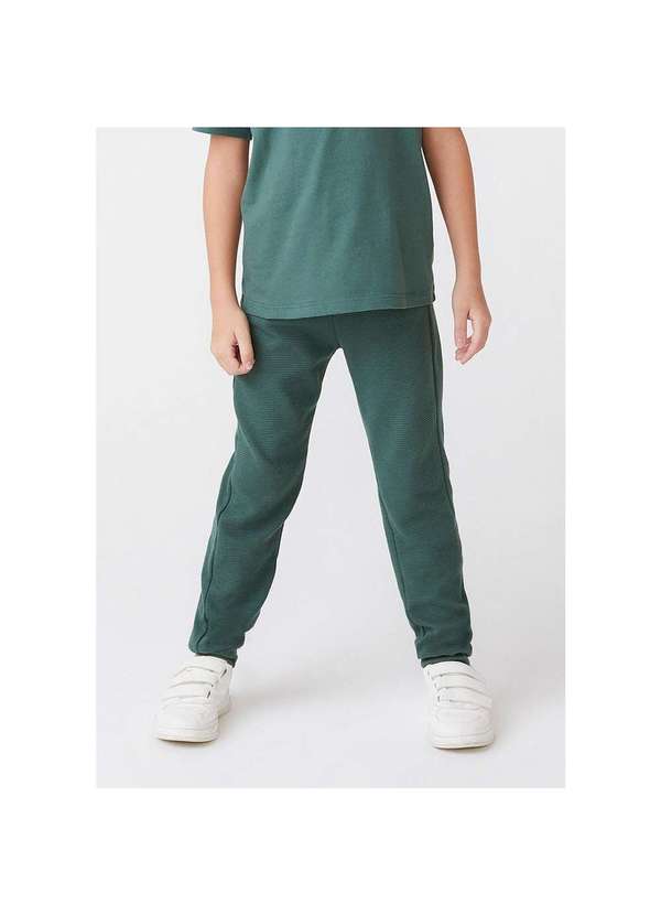Hering Calça Jogger Infantil Menino em Malha Interlock Mini Me Verde