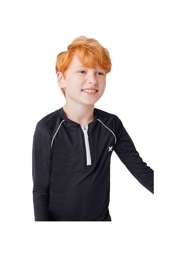 Hering - Camiseta Infantil Menino com Proteção Solar Uv e Zíper Preto 2