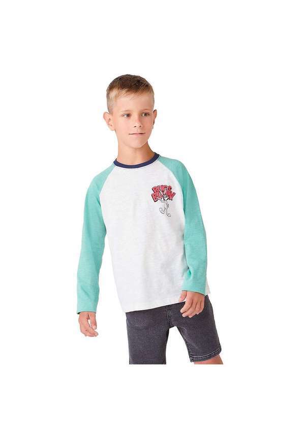 Hering - Camiseta Infantil Menino Manga Longa Looney Tunes Pernalonga