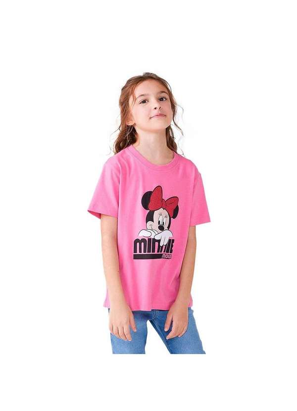 Hering - Camiseta Minnie Infantil Unissex Rosa