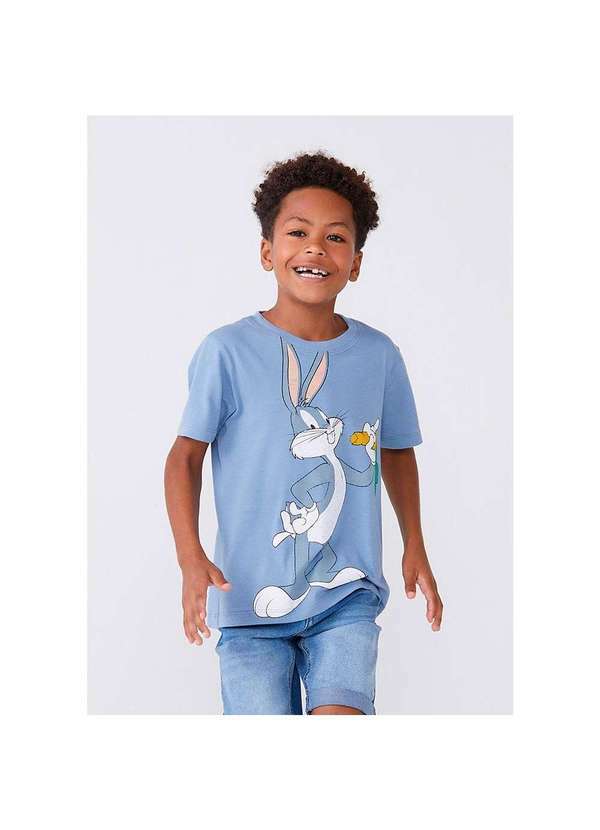 Hering - Camiseta Pernalonga Looney Tunes Infantil Unissex Azul