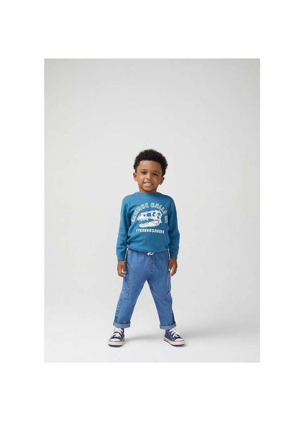 Hering - Blusão Infantil Menino em Tricô com Jacquard Azul 4