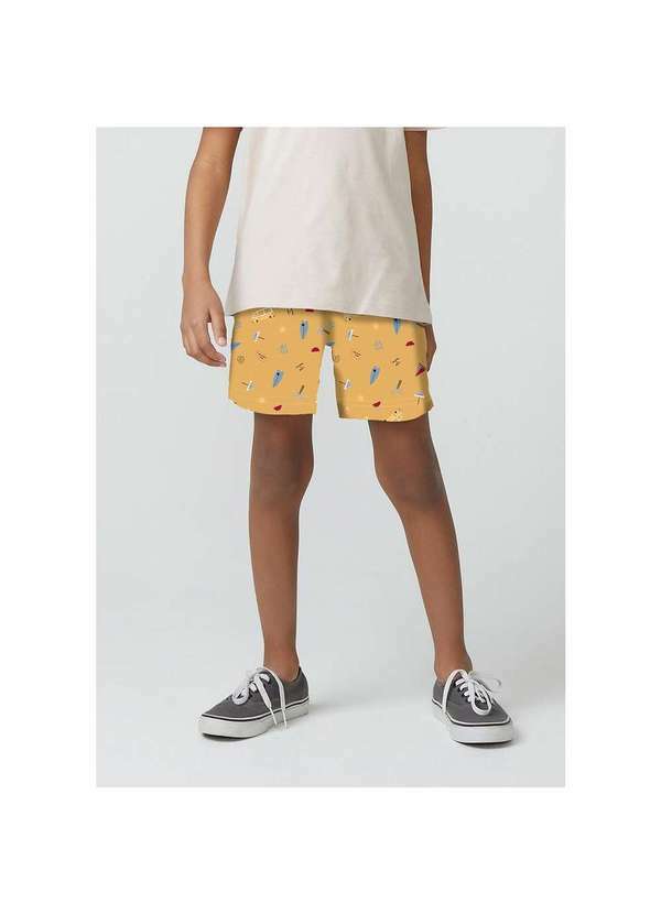 Hering - Shorts Infantil Menino Estampado Hering Kids Azul-Escuro