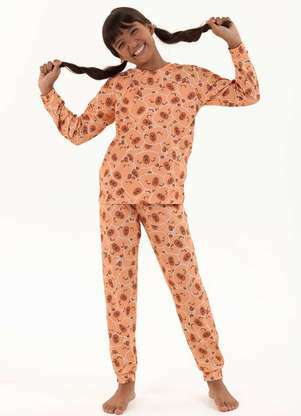 Magicamente Kids - Pijama Longo de Inverno Infantil Feminino - Cap-Invasão - MAGICAMENTE KIDS