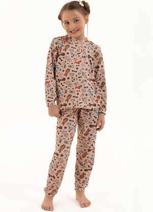 Magicamente Kids - Pijama Longo de Inverno Infantil Feminino - Hora do Passeio - MAGICAMENTE KIDS