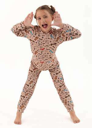 Magicamente Kids - Pijama Longo de Inverno Infantil Feminino - Hora do Passeio - MAGICAMENTE KIDS
