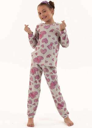 Magicamente Kids - Pijama Longo de Inverno Infantil Feminino - Leveza do Amor - MAGICAMENTE KIDS