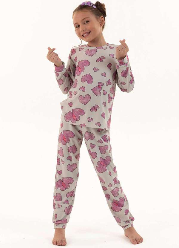Magicamente Kids - Pijama Longo de Inverno Infantil Feminino - Leveza do Amor