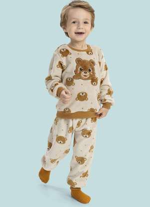Magicamente Kids - Pijama de Inverno Bebê Unisex - Ursinho Teddy - MAGICAMENTE KIDS