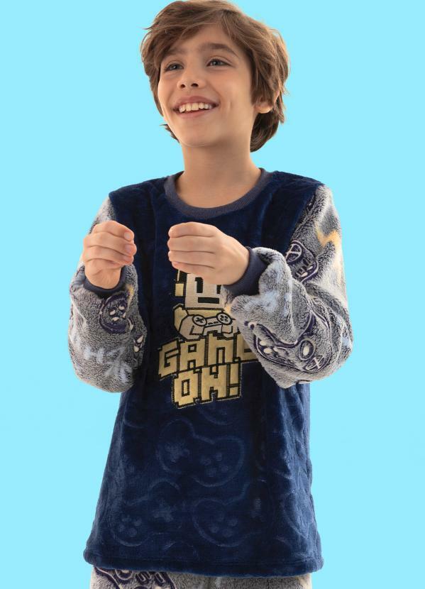 Magicamente Kids - Pijama Infantil em Fleece Masculino Brilha no Escuro-Missão Final