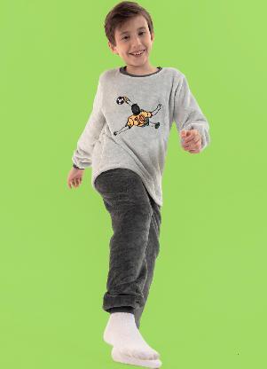 Magicamente Kids - Pijama Infantil em Fleece Masculino - Golaço - MAGICAMENTE KIDS