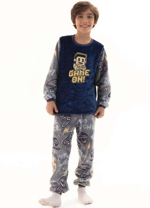 Magicamente Kids - Pijama Infantil em Fleece Masculino Brilha no Escuro-Missão Final