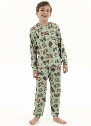 Magicamente Kids - Pijama Longo de Inverno Infantil Masculino - Modo Descanso - MAGICAMENTE KIDS