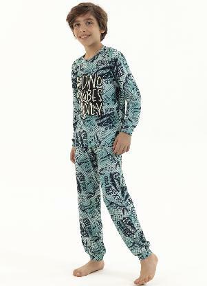 Magicamente Kids - Pijama Longo Inf. Masc. Brilha no Escuro - Feito Fóssil - MAGICAMENTE KIDS