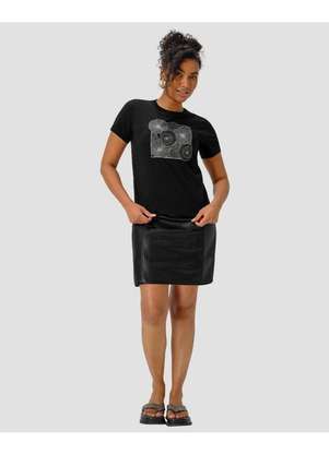 Cereja Rosa - Blusa Feminina em Meia Malha com Retilínea Preto - CEREJA ROSA