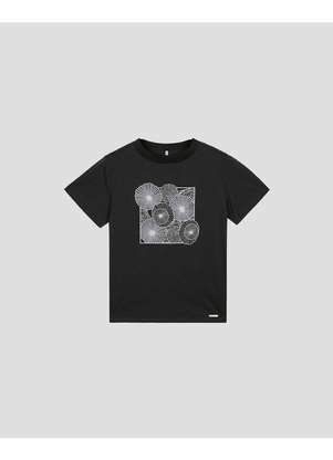 Cereja Rosa - Blusa Feminina em Meia Malha com Retilínea Preto - CEREJA ROSA