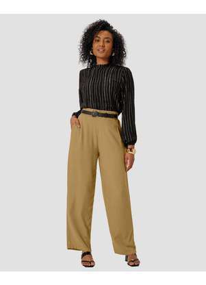 Cereja Rosa - Blusa Feminina Estampada Manga Longa em Viscose Preto - CEREJA ROSA
