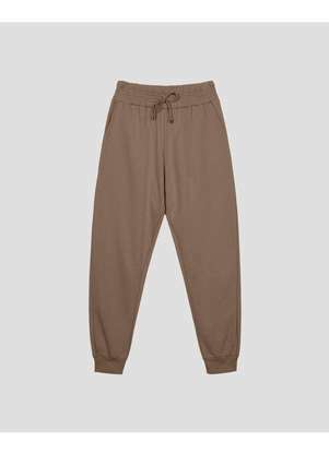 Cereja Rosa - Calça Jogger Feminina em Moletom com Bolso Marrom - CEREJA ROSA