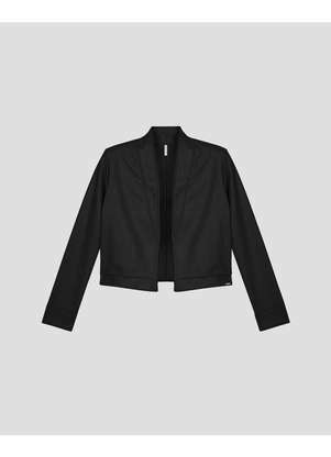 Cereja Rosa - Casaco Feminino em Neocouro com Bolso Preto - CEREJA ROSA