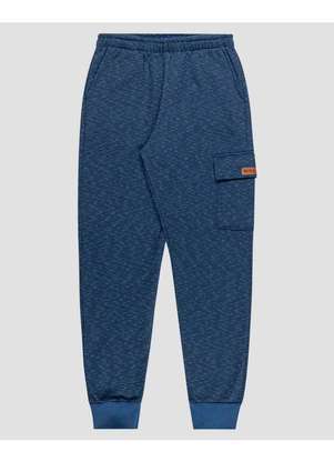 Reirex - Calça Infantil Menino Moletom com Bolso Lapela Azul - REIREX