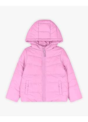 Kely Kety - Jaqueta Puffer Infantil Menina com Capuz - Rosa Buque - KELY KETY