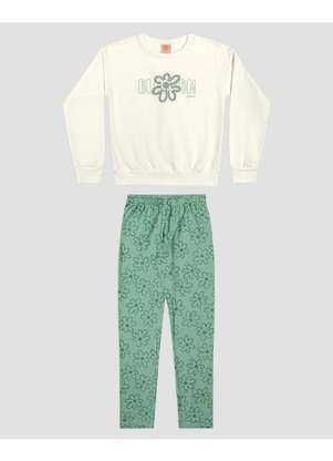 Kely Kety - Conjunto Blusão e Legging Floral Natural - KELY KETY