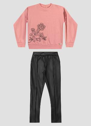 Kely Kety - Conjunto Blusão e Legging Montaria Rosa - KELY KETY