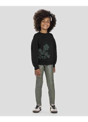 Kely Kety - Conjunto Infantil Menina Blusão e Legging Montaria Preto - KELY KETY