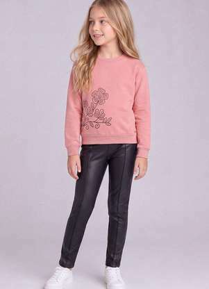 Kely Kety - Conjunto Infantil Menina Blusão e Legging Montaria Rosa - KELY KETY