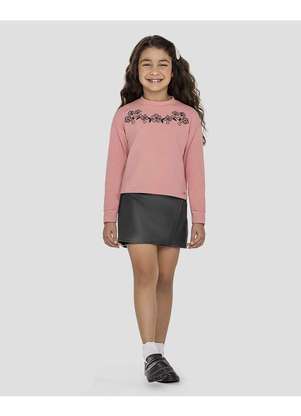 Kely Kety - Conjunto Infantil Menina Blusão e Saia Montaria Rosa - KELY KETY