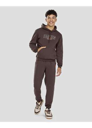 Based. - Calça Jogger Juvenil Masculina em Moletom Marrom - BASED.