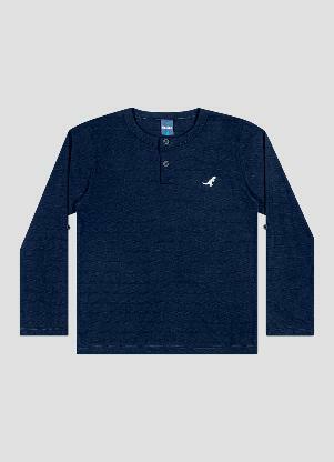 Reirex - Camiseta Infantil Manga Longa Ajustável Azul - REIREX