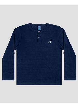Reirex - Camiseta Infantil Menino Manga Longa Ajustável Azul - REIREX