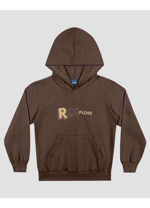Reirex - Blusão Infantil Menino com Capuz e Bolso Canguru Marrom - REIREX