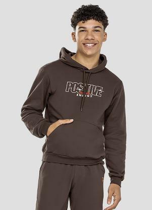 Based. - Blusão Juvenil Masculino em Moletom com Capuz Marrom - BASED.