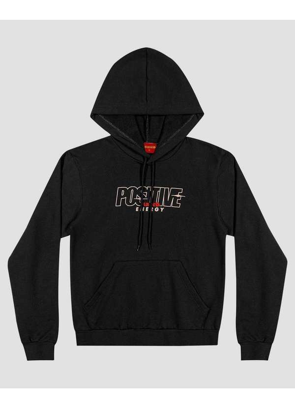 Based - Blusão Juvenil Masculino em Moletom com Capuz Preto