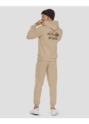 Based - Jaqueta Juvenil Masculina em Moletom com Capuz Bege - BaseD