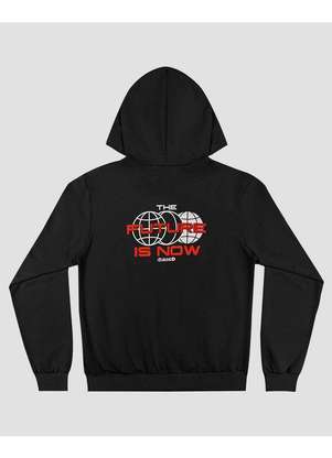 Based - Jaqueta Juvenil Masculina em Moletom com Capuz Preto - BaseD