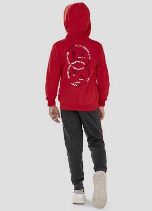 Reirex - Conjunto Infantil Jaqueta Estampa Game e Calça Vermelho - REIREX