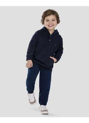 Reirex - Conjunto Infantil Menino Blusão e Calça em Moletom Azul - REIREX