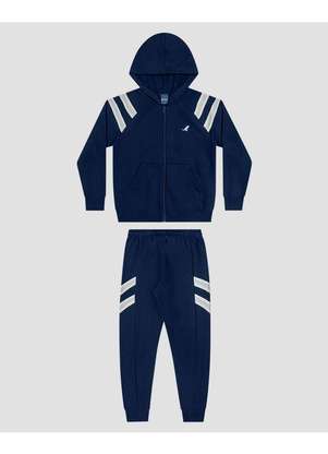 Reirex - Conjunto Infantil Menino Jaqueta Capuz e Calça Azul - REIREX