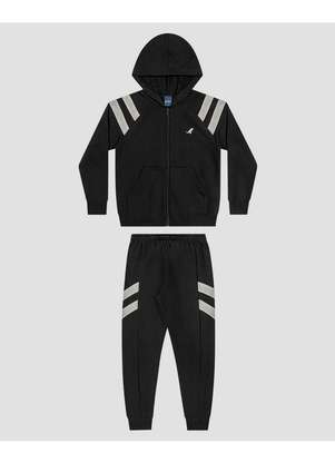 Reirex - Conjunto Infantil Menino Jaqueta Capuz e Calça Preto - REIREX
