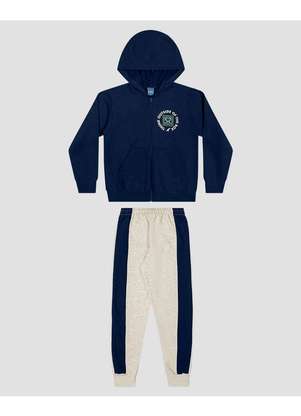 Reirex - Conjunto Infantil Menino Jaqueta Estampa Game e Calça Azul - REIREX