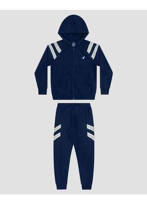 Reirex - Conjunto Jaqueta Capuz e Calça Azul - REIREX