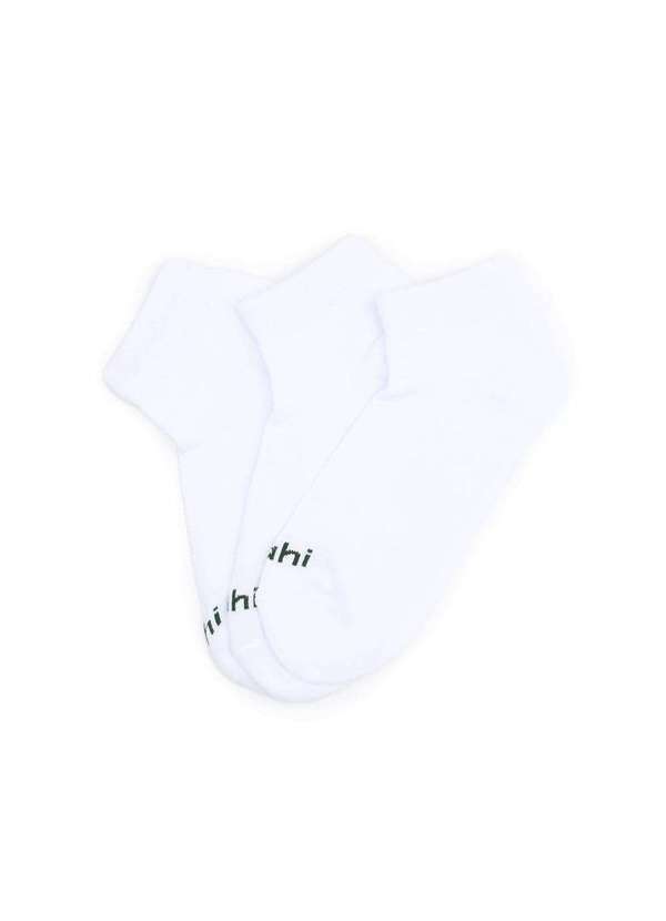 Hoahi - Kit 3 pares Meia Hoahi Cano Curto Atoalhado Branco